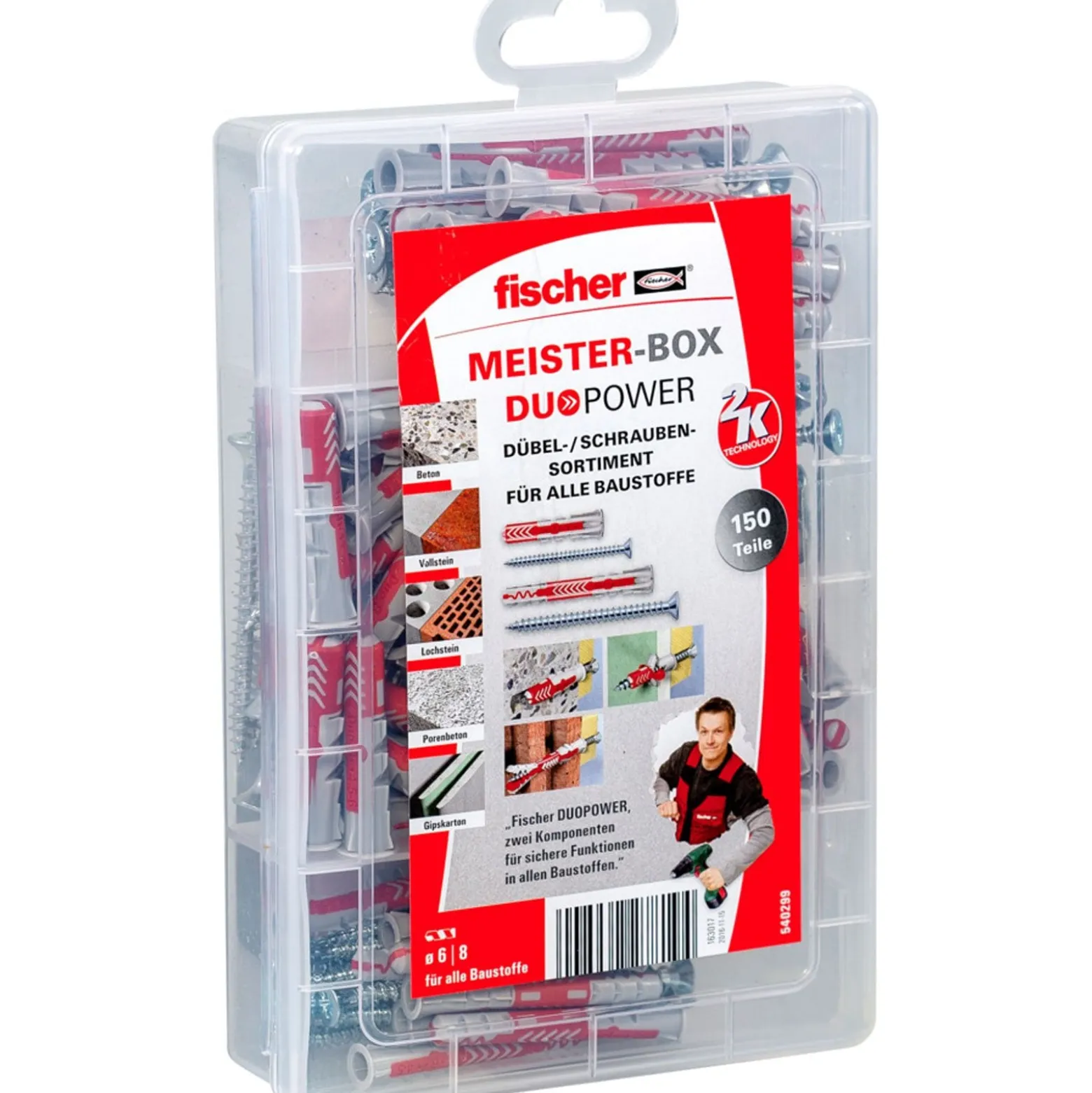 Fischer Meister-Box DuoPower kurz/lang + Schraube (150 Teile) - 540299