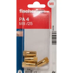 Fischer Messingdübel PA 4 M8/25 K (4 Stk.) - 503786