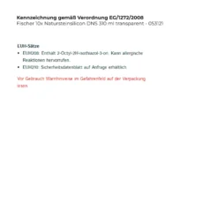 Fischer Natursteinsilicon DNS 310 ml transparent - 053121