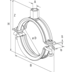 Fischer Rohrschelle Univ. FRS-L 219-225 M8/M10 (15 Stk.) - 569825