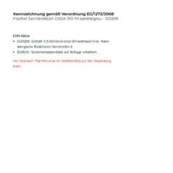 Fischer Sanitärsilicon DSSA 310 ml sanitärgrau - 512209