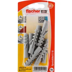 Fischer 10x Dübel S 10 - 52119