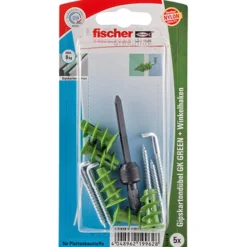 Fischer 5x Gipskartondübel GK GREEN WH mit Winkelhaken - 524838