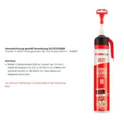Fischer 1x GOW Montagekleber 320 Kilo Kleber 200 ml - 545857