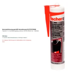 Fischer 1x Hochtemperatursilicon DHS 310ml rot - 053125
