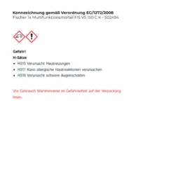 Fischer 1x Multifunktionsmörtel FIS VS 150 C K - 502494