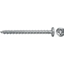 Fischer 200x Power-Fast II FPF II PZF 4 x 16mm BC Pan Head mit Kreuzschlitz PZ Vollgewinde galvanisch verzinkt blau passiviert - 670241