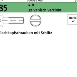 Flachkopfschraube DIN 85/ISO 1580 Schlitz M5x40 4.8 galv.verz. 2000St.