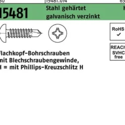 FLAKObohrschraube ISO 15481 PH ST 3,9x16-H Stahl gehärtet galv.verz. 1000St.