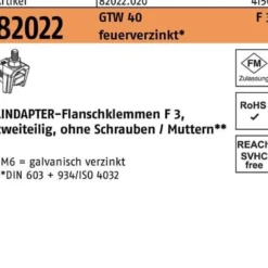 Flanschklemme R 82022 GTW 40 F 3 M10/30 feuerverz. 1 Stück LINDAPTER
