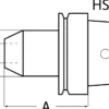 Flächenspannfutter DIN 69893A Weldon Spann-D.8mm HSK-A63 A.-L.100mm TECWERK