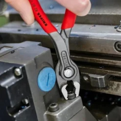 Frontgreifzange TwinGrip L.150mm pol.Ku.-Überzug schwarz atram.KNIPEX