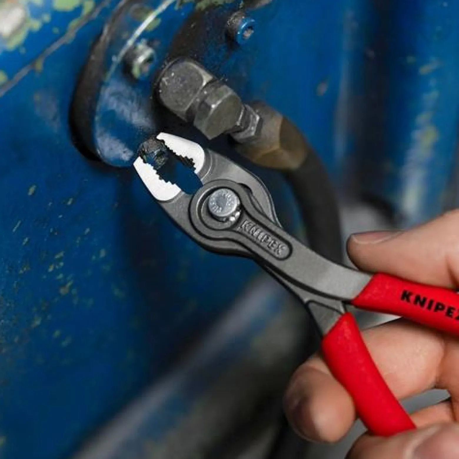 Frontgreifzange TwinGrip L.150mm pol.Ku.-Überzug schwarz atram.KNIPEX