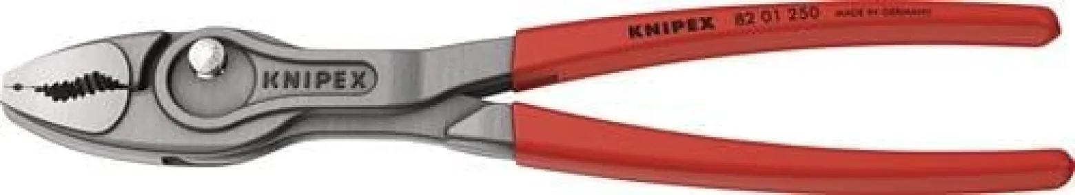 Frontgreifzange TwinGrip Länge 250mm Ku. überzogen grau atramentiert KNIPEX