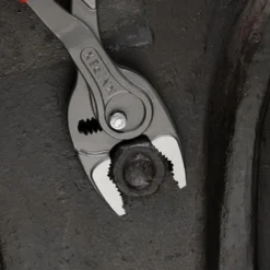 Frontgreifzange TwinGrip Länge 250mm Ku. überzogen grau atramentiert KNIPEX