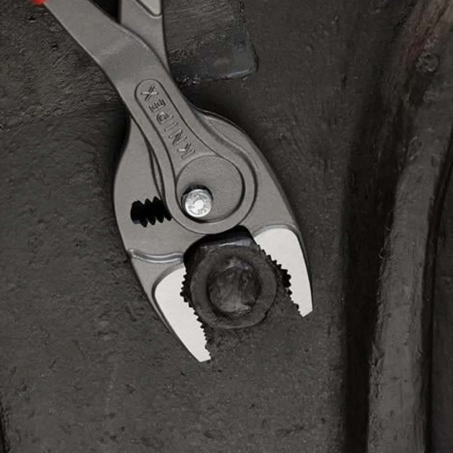 Frontgreifzange TwinGrip Länge 250mm Ku. überzogen grau atramentiert KNIPEX