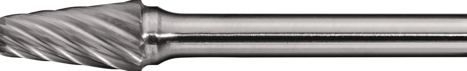 Frässtift KEL INOX D.12mm Kopf-L.25mm Schaft-D.6mm HM Verz.Normal,fein TECWERK