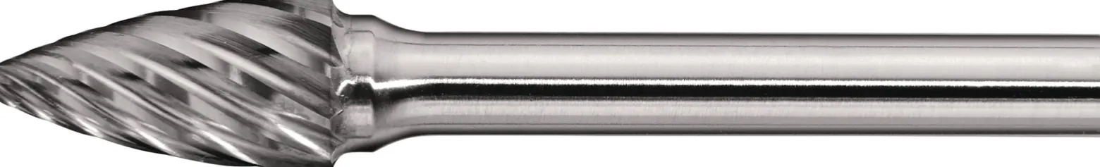 Frässtift SPG INOX D.8mm Kopf-L.20mm Schaft-D.6mm HM Verz.Normal,fein TECWERK