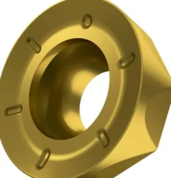 Fräswendeschneidplatte ISO RCMT 10T3MOSN-F:M6330 D.3,9mm PVD beschichtet Gold