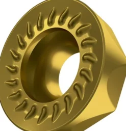 Fräswendeschneidplatte ISO RCMT 10T3MOSN-M:M8340 D.3,9mm PVD beschichtet Gold