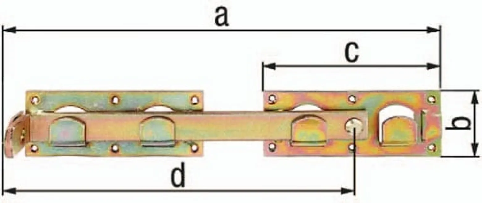 GAH Alberts Doppeltorüberwurf L/R verwendbar 423x70x180x333mm Loch-Ø5mm 12 - 210625