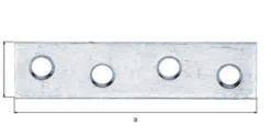 GAH Alberts Flachverbinder L 60 mm B 14 mm S 1,75 mm Stahl galv. gelb verz. - 339258