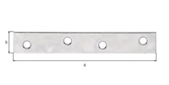 GAH Alberts Flachverbinder L 100 mm B 15 mm S 1,75 mm Stahl galv. gelb verz. - 339272