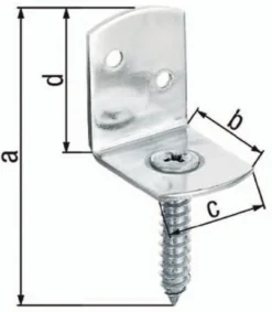 GAH Alberts Flechtzaunhalter 83 x 32 x 30 x 38 mm galvanisch gelb verzinkt L-Form - 213442