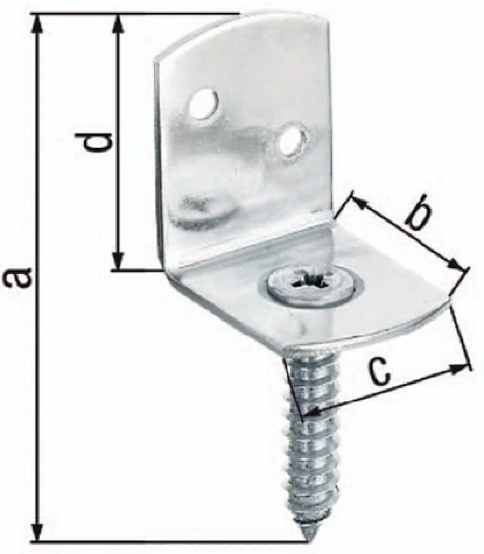 GAH Alberts Flechtzaunhalter 83 x 32 x 30 x 38 mm TZN L-Form - 213459
