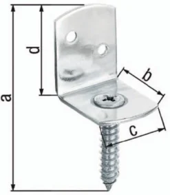 GAH Alberts Flechtzaunhalter 83 x 32 x 30 x 38 mm TZN L-Form - 213459