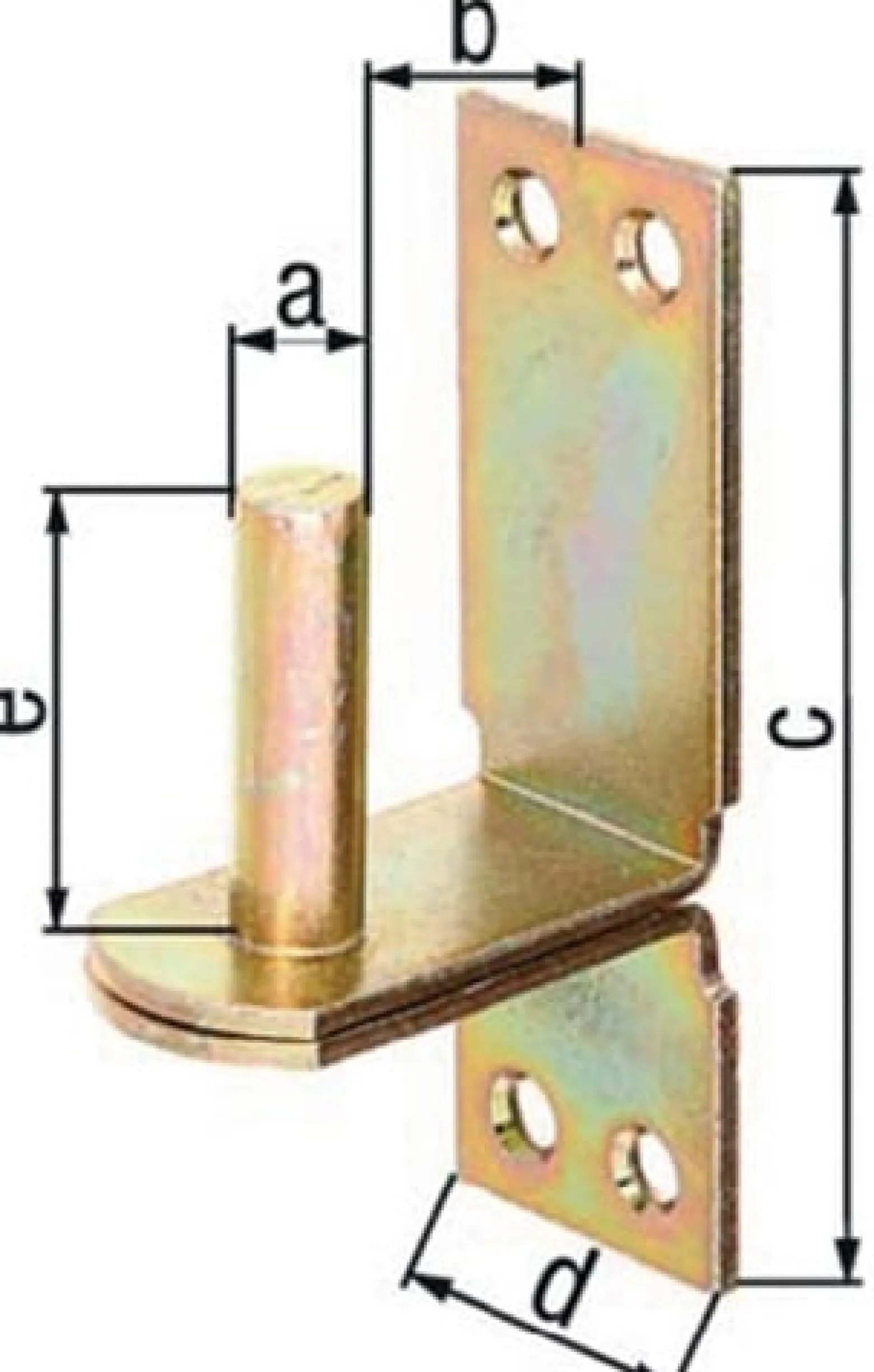 GAH Alberts Kloben DII auf Platte 16x28mm galv.gelb verz - 311469