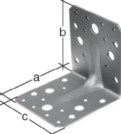 GAH Alberts Schwerlastwinkelverbinder 70 x 70 xmm Anz.Löcher 2/16 S.2,5 mm - 334574