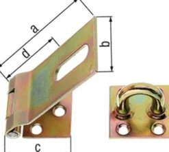 GAH Alberts Sicherheits-Überfalle L.153x68mm B.50mm STA galv. gelb verz. - 348373