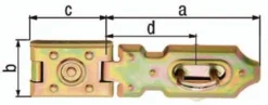 GAH Alberts Sicherheits-Überfalle L 70 x 35 mm B 26 mm Stahl galvanisiert gelb verzinkt - 348304