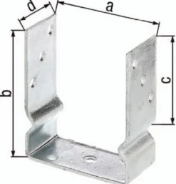 GAH Alberts U-Pfostenträger ETA-10/0210 91x150x100x60mm TZN z.Aufschr - 217624
