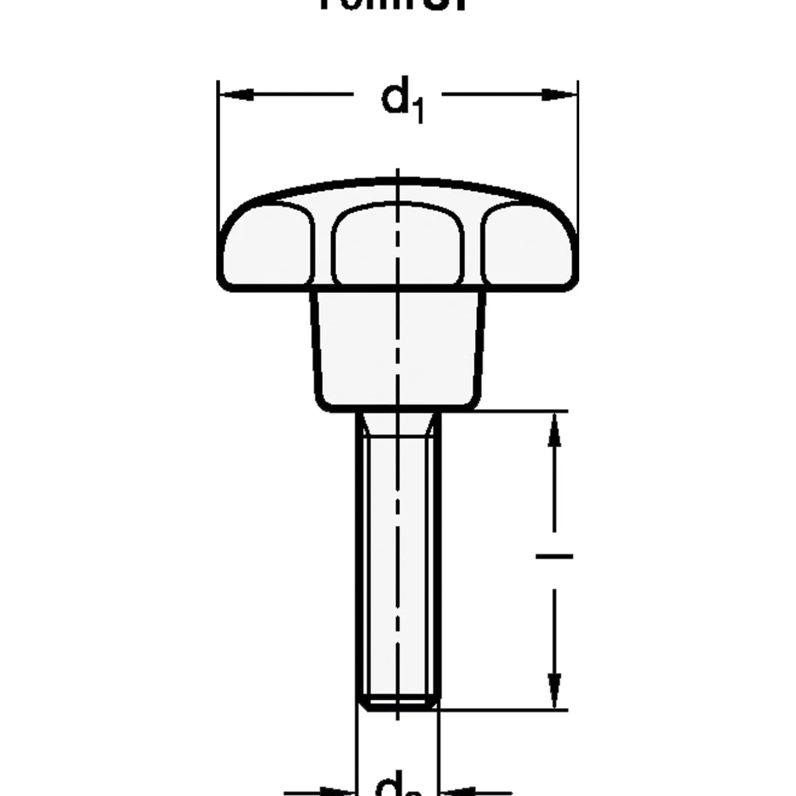 Ganter Norm Sterngriff GN 6336.4 Sterngriffschraube - 6336.4-ST-32-M6-25