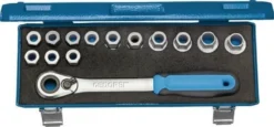 Gedore Steckschlüsselsatz 19 SKU-20 14tlg. 1/2″ SW 10-24 mm Anzahl Zähne 60 6-kant - 2521563
