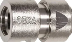 GEKA Schlauchstück plus Messing vernickelt Schlauchgröße 13 mm - 46.0701.8