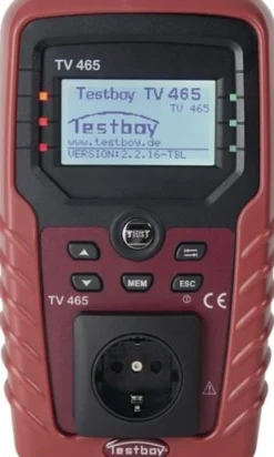 Gerätetester TV 465 p.m.Schutzleiter-/Isolationswiderstand L230xB130xH70mm