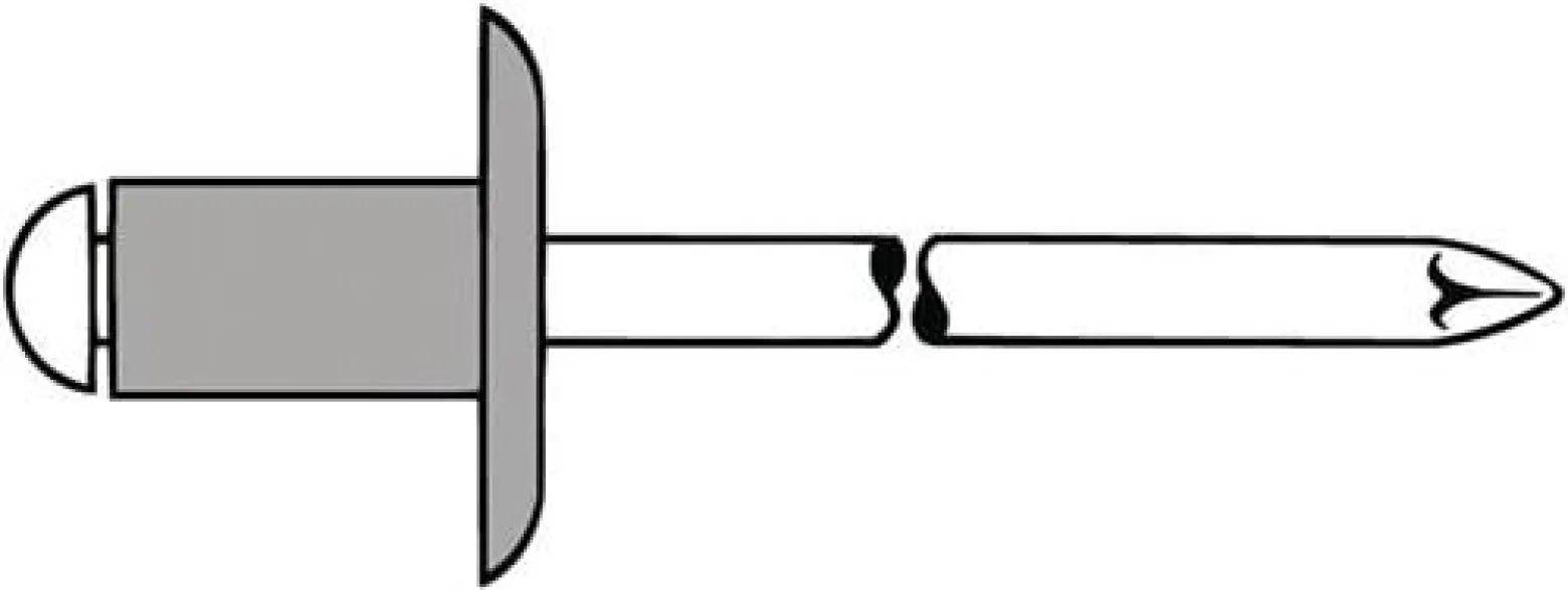 GESIPA Blindniet Nietschaft d x l 4 x 12 mm K12 - 1454097