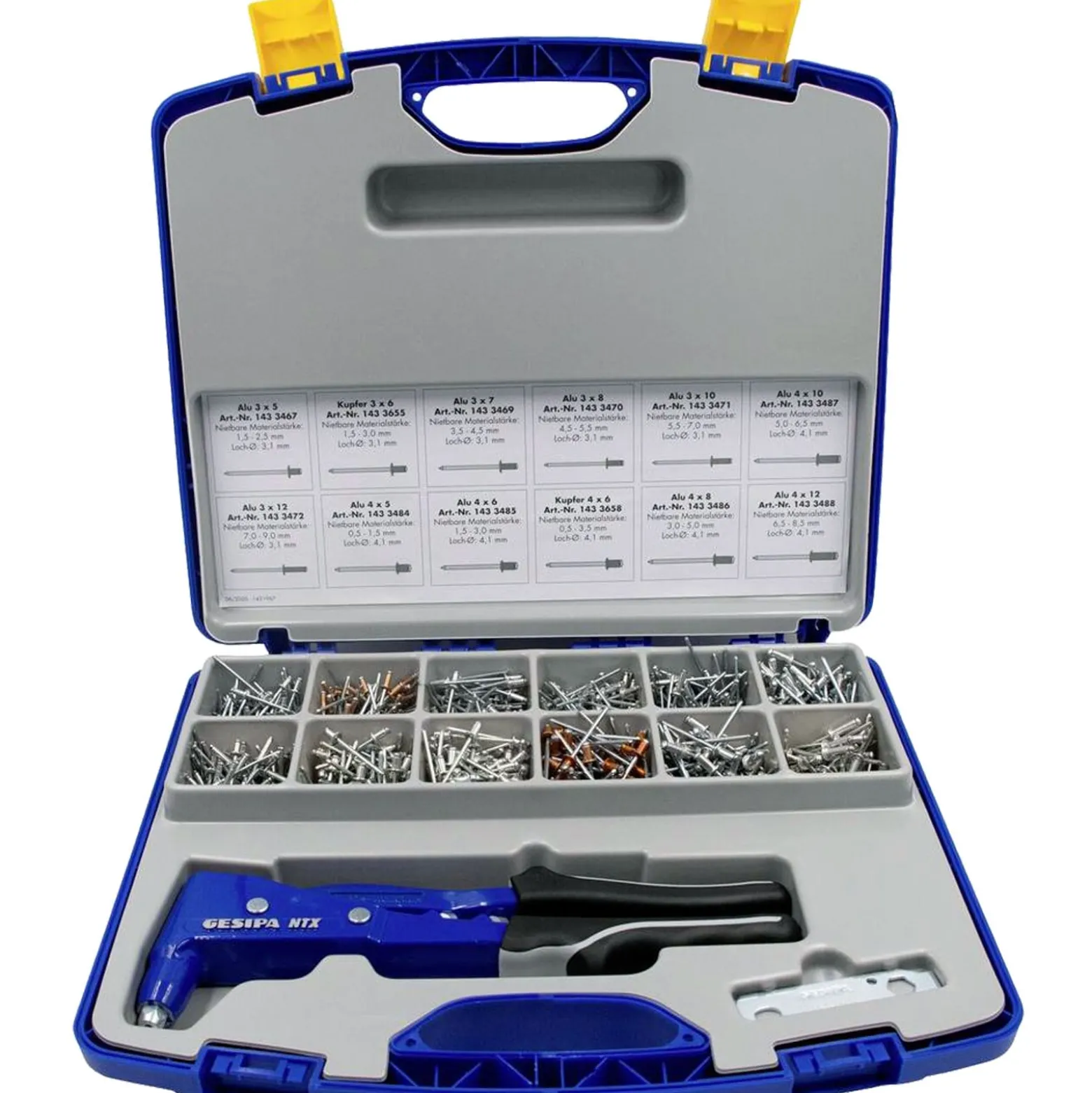 GESIPA Blindnietsortiment Nietbox 942-teilig - 1435457