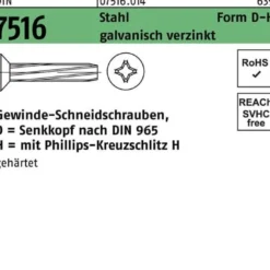 Gewindeschneidschraube DIN 7516 SEKO PH DM 5x20-H Stahl galv.verz. 500St.