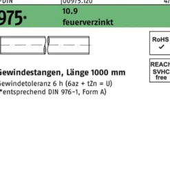 Gewindestange DIN 975 M20x 1000mm 10.9 feuerverz. 1 Stück