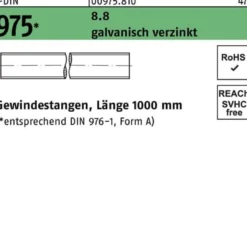 Gewindestange DIN 975 M27x 1000mm 8.8 galv.verz. 1 Stück