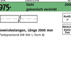 Gewindestange DIN 975 M24x 2000mm Stahl galv.verz. 1 Stück