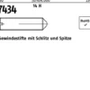 Gewindestift ISO 7434 Spitze/Schlitz M6x 16 14 H 200 Stück