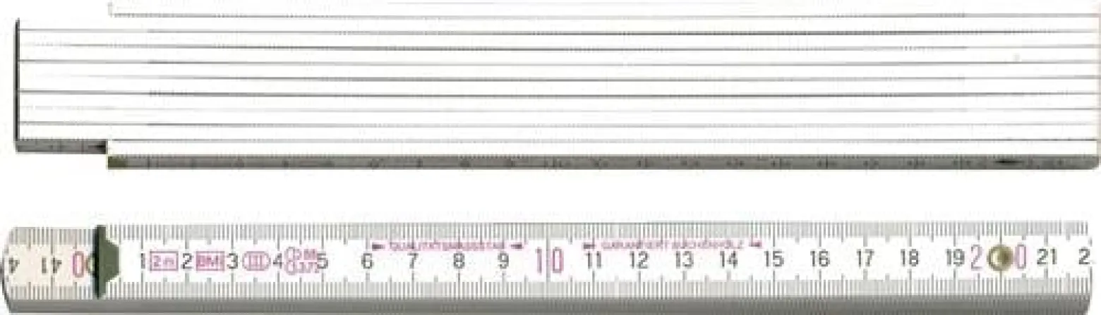 Gliedermaßstab L.2m B.16mm mm/cm EG III Buche weiß BMI