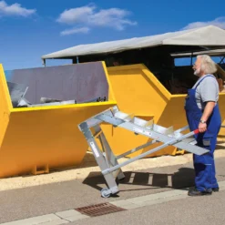 Günzburger Steigtechnik Arbeitspodest fahrbar Stufenbreite 1.000 mm Aluminium geriffelt 2 Stufen - 050019