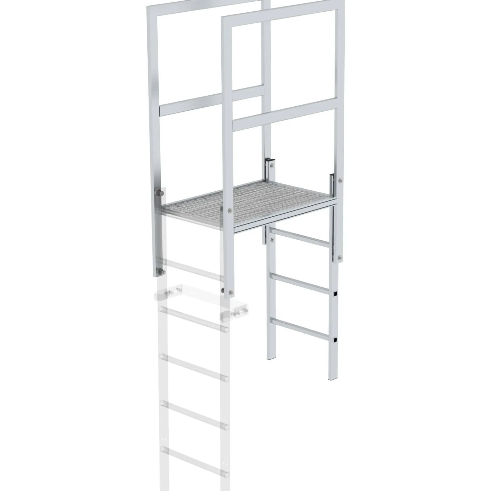 Günzburger Steigtechnik Attika-Überstieg Aluminium blank Länge 930 mm - 062181