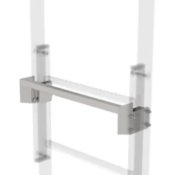 Günzburger Steigtechnik Ausstiegstritt Edelstahl 520 mm Spaltmaß 100 mm - 068966